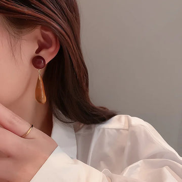 DAIIIBABYYY  -  New Brown Resin Drop Earrings Trend Elegant Earrings For Women Party Gift Fashion Jewelry Wholesale Oorbellen mujer